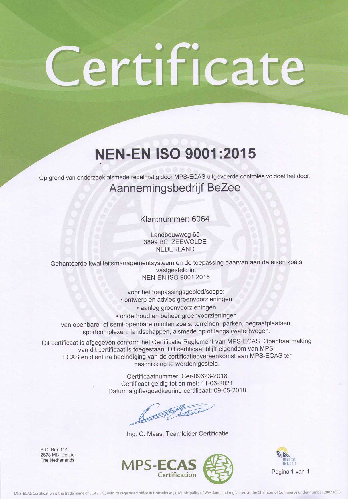 NEN ISO 9001 2015