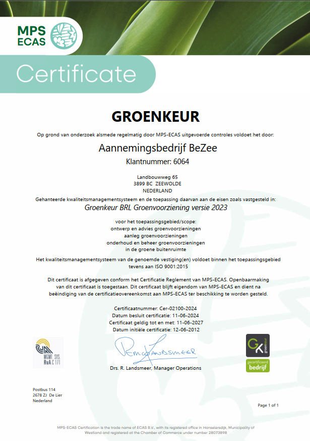 Groenkeur 2024-2027